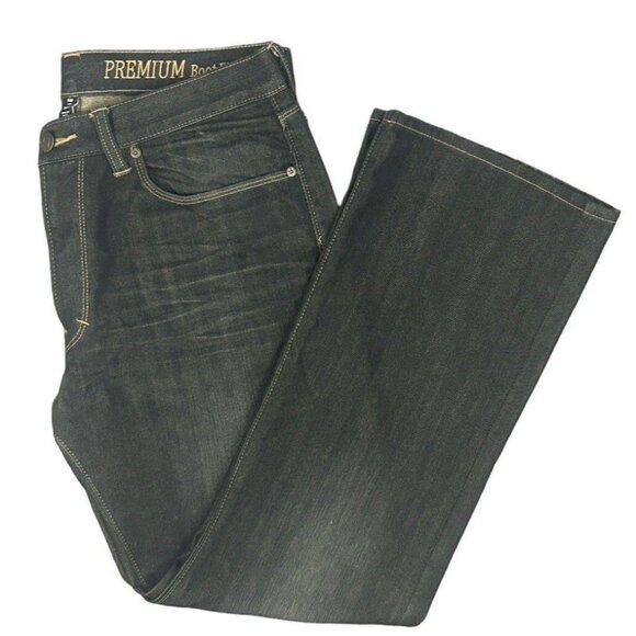 Gap Premium Boot Fit Straight Blue Denim Jeans Men's Size Dark Wash 34W x 30L - Picture 6 of 12